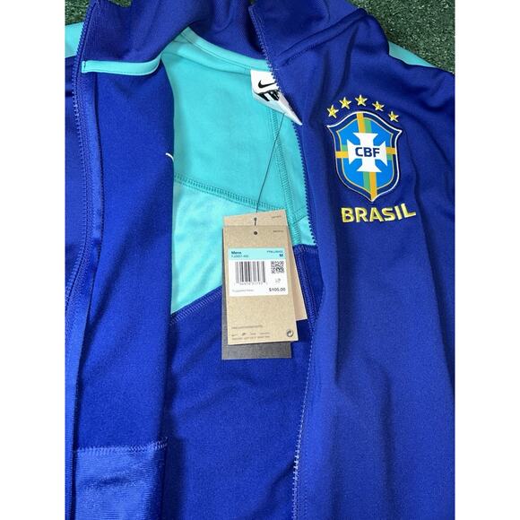 Nike Dri-FIT Brazil Strike 2024 Men's Size M Anthem Soccer Jacket - Picture 5 of 9